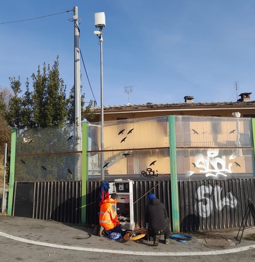 I lavori per il montaggio dei varchi elettronici