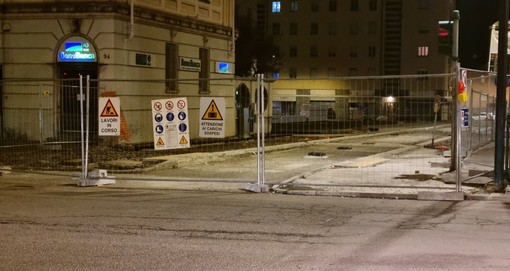 Il cantiere di piazza Roma