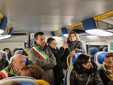 La delegazione sul treno