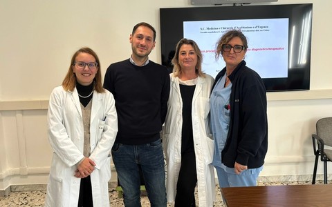 Da sinistra Emanuela Lovato, Davide Lison, Marina Civita e Elena Mana