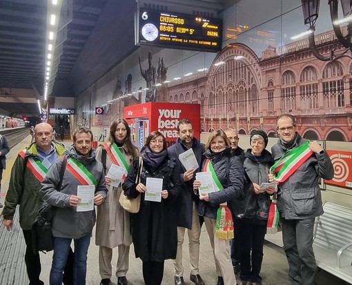 La delegazione all’arrivo