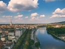 Panorama di Torino con Mole e Po in primo piano