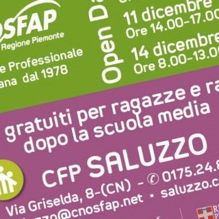 L’11 e 14 dicembre proseguono gli Open Day di Cnos Fap a Saluzzo per i corsi gratuiti rivolti ai giovani 12/24 anni