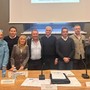 Foto di gruppo al termine della conferenza stampa presso l'Atl del Cuneese