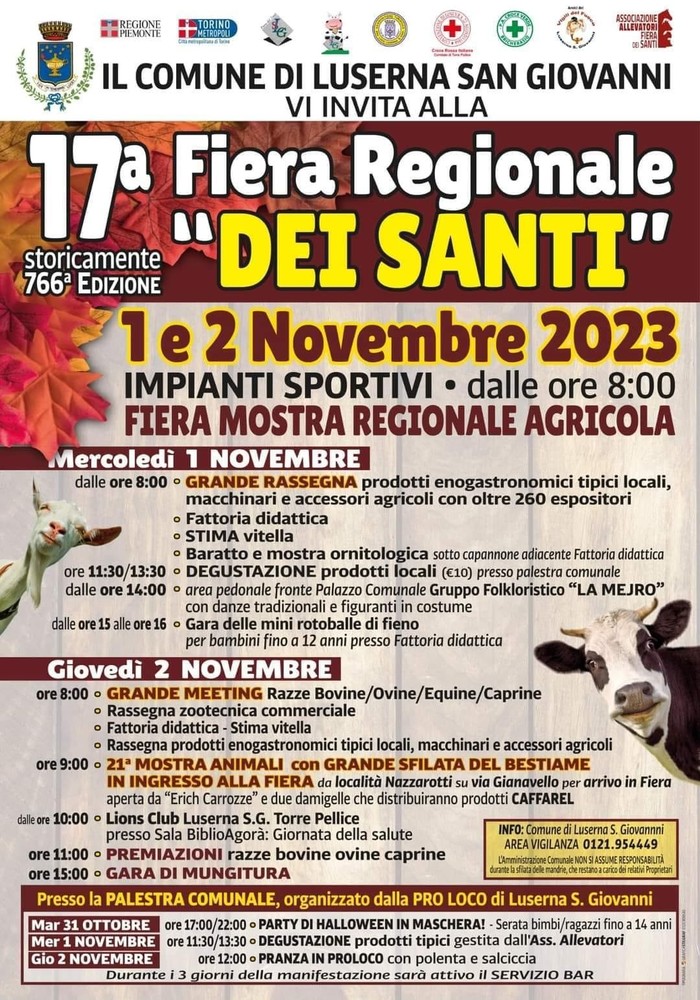 Fiera dei Santi di Luserna San Giovanni: un momento unico per l’allevamento e l’agricoltura di montagna