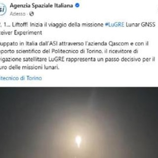 E' iniziato il viaggio di LuGRE, missione Asi-Nasa diretta sulla Luna - Video