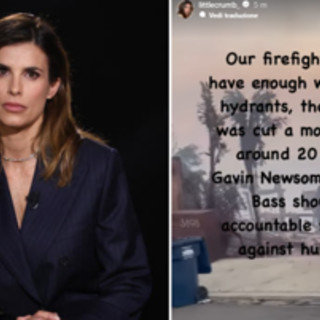 Los Angeles brucia, il dolore di Elisabetta Canalis: &quot;Il mio cuore è lì&quot;. L'attacco al sindaco